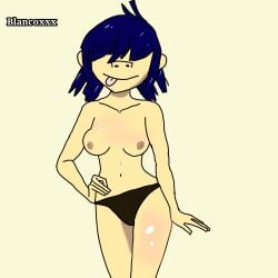 2d blancoxxx blue_hair gorillaz noodle_(gorillaz) thong_bikini tits