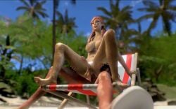 3d_animation animated aura_(fortnite) beach bikini fortnite fortnite:_battle_royale futanari sand sand_on_skin tagme video