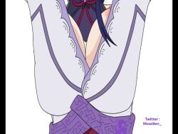 67 big_breasts genshin_impact hand_on_breast hand_under_breasts mowillen nude_female raiden_shogun sound tagme video