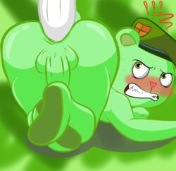 anal anal_penetration anal_sex ass bear blush cum cum_in_ass fan_character flippy flippy_(htf) fliqpy fur furry green_eyes green_fur green_skin happy_tree_friends mondo_media penetration penis sex