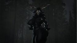 2026 absurd_res aimskull american_mythology anthro antlers areola belly big_breasts big_nipples black_body black_fur bone breasts deer digital_drawing_(artwork) digital_media_(artwork) female fur genitals hi_res horn huge_thighs indigenous_north_american_mythology large_female looking_at_viewer mammal monster mythological_creature mythology nipples north_american_mythology nude overweight skull skull_head solo teeth thatghkatkat thick_thighs tuft wendigo white_eyes