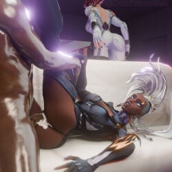 3d 3d_(artwork) 3d_render african_female bbc black_on_black black_widow_(marvel) black_widow_(marvel_rivals) blender blender_(artwork) blender_cycles creampie creampied cum cum_in_pussy cum_inside dark-skinned_female dark-skinned_male dark_skin darkprimordials intraracial legs_apart marvel marvel_comics marvel_rivals natasha_romanoff ororo_munroe qos russian_female storm_(marvel_rivals) storm_(mohawk_rock) storm_(x-men) white_woman