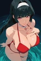 1girls archapxl bikini character_request copyright_request large_breasts pixel_art tagme