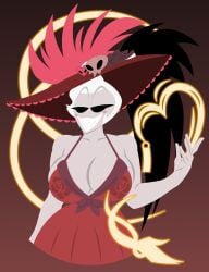 1girls 2026 2d 2d_(artwork) 2d_artwork alternate_version alternate_version_available amazon_prime ass big_ass big_breasts black-eyed_female black_eyes black_eyes_female breasts brimmed_hat clothed clothed_female clothing demon demon_girl digital_media_(artwork) dress egor418 female female_only flower flower_in_hat flowers flowers_in_hat fully_clothed fully_clothed_female hat hat_ornament hazbin_hotel leash leash_and_collar light-skinned_female light_skin pale-skinned_female pale_skin pupilless_eyes rosie_(hazbin_hotel) seductive seductive_eyes seductive_look seductive_mouth seductive_smile sharp_teeth skull skull_hat_ornament solo spindlehorse_toons sun_hat teeth textless textless_version thick_thighs thighs vivienne_medrano vivziepop white-haired_female white_hair white_hair_female