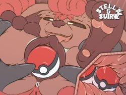4:3 absurd_res ambiguous_gender animal_genitalia animal_vulva anus canine_genitalia canine_vulva close-up female female/ambiguous flat_colors generation_1_pokemon genital_focus genitals hi_res improvised_dildo improvised_sex_toy internal internal_vaginal larger_ambiguous multiple_insertions nintendo pawpads penetration pokeball pokeball_insertion pokemon pokemon_(species) rear_view simple_background size_difference smaller_female solo_focus standard_pokeball suiro tongue tongue_out vaginal vaginal_penetration vulpix vulva vulva_focus