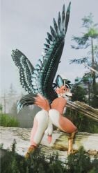 3d_(artwork) 4k 9:16 absurd_res anthro antlers anus armor armor_only armored_boots bodily_fluids butt clothing collar digital_media_(artwork) forest gauntlets genital_fluids genitals gloves handwear hi_res horn knot knotted_penis lagomorph looking_at_viewer male mammal nature nude open_mouth outside penis plant precum presenting presenting_hindquarters raised_tail sany_van_fox sanythefox solo solo_focus spread_wings tail tree wings wolpertinger