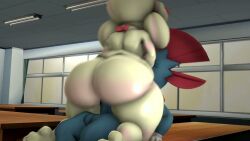 1boy 1girls 3d 3d_(artwork) alcremie eeveelution female ironhawk male male/female nintendo pokemon pokemon_(species) tagme video weavile