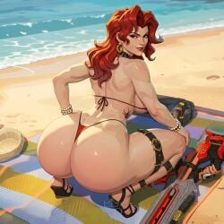 ai_generated alisai752 animated big_ass big_breasts big_butt big_thighs black_widow_(marvel) black_widow_(marvel_rivals) female female_only huge_ass huge_breasts huge_butt huge_nipples marvel marvel_cinematic_universe marvel_comics marvel_rivals red_hair tagme video