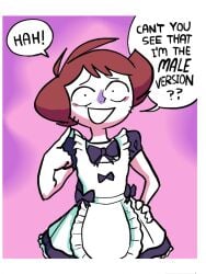 comic_dub crossdressing english english_text femboy funny gender_transformation maid maid_headdress maid_outfit maid_uniform meme not_porn rule_63 shencomix tagme tophat_turtle video voice_acted