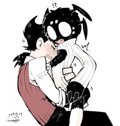 !? 2boys anal anal_sex anthro arachnid don't_starve don't_starve_together dont_starve dont_starve_together femboy fur furry gay girly klei_entertainment male male/male male_only spider suprised sweater thighhighs webber wenyu yaoi