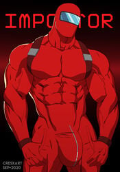 1boy abs among_us bara big_bulge bulge clothed clothing cresxart gay humanoid impostor_(among_us) latex latex_clothes latex_clothing latex_suit male male_only mask masked muscle muscles muscular_male pecs penis_bulge red_(among_us) red_background red_clothes red_clothing six_pack solo spacesuit suit tight_clothes tight_clothing veiny_muscles