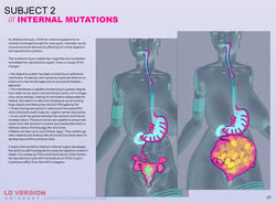 1girls anatomy big_breasts big_butt body_modification breast_expansion breasts character_sheet concept_art design english_text fallopian_tubes female growth infestation nude open_mouth orionart ovaries pussy scifi stomach surprised tattoo thick thick_ass thick_thighs uterus x-ray