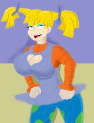 1girls aged_up all_grown_up angelica angelica_pickles big_breasts female female_only gatherer huge_breasts rugrats solo