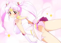 1girls :o aged_up ass back_bow backside bamboo_shoot_bun big_breasts bishoujo_senshi_sailor_moon blush breast_growth breasts chibi_usa choker clothed clothing cute cute_face double_bun earrings edit elbow_gloves erect_nipples erect_nipples_under_clothes female female_only from_behind gloves growth hair_ornament jewelry jinichu_(jini) large_breasts legs leotard light-skinned_female light_skin long_gloves long_hair long_twintails looking_at_ass looking_back medium_breasts miniskirt nipple_bulge nipples_visible_through_clothing panties pantyshot pink pink_hair pink_panties pleated_skirt sailor_chibi_moon sailor_collar serafuku short_skirt simple_background skirt solo solo_female suggestive tiara tight_clothing tight_fit twintails uniform upskirt white_gloves white_leotard