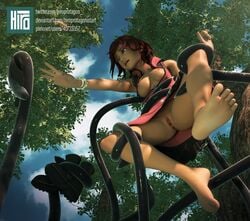 1girls 3d 3d_(artwork) barefoot blue_eyes boots boots_removed breasts breasts_out clothing female footwear hiroprotagon human kairi kingdom_hearts legs legs_apart legs_held_open pale_skin pussy red_hair stripped_by_tentacles suspended_via_tentacles tentacle tentacle_around_waist tentacle_rape tentacle_sex tentacle_under_clothes tentacles tentacles_around_legs toes uncensored vagina