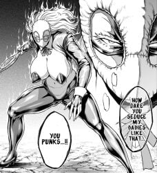 1girls big_breasts big_thighs female female_only manga mask panels pasties rosen_garten_saga speech_bubble