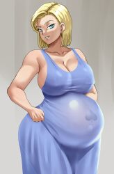 1girls android_18 ass belly belly_tattoo big_ass big_belly big_breasts blonde blonde_hair blue_eyes breasts cheating cheating_wife cleavage cuckold dragon_ball dragon_ball_super dragon_ball_z earring earrings eyelashes female female_focus female_only hands_on_hips hips huge_breasts interracial large_breasts light-skinned_female light_skin netorare nipples nipples_visible_through_clothing ntr outie_belly_button pinkpawg pregnant queen's_blade queen_of_spades raceplay revealing_clothes smile spade spade_tattoo stomach_tattoo visible_nipples wide_hips wife