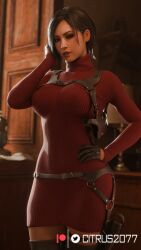 3d ada_wong asian asian_female citrus2077 female female_focus female_only resident_evil resident_evil_4 resident_evil_4_remake solo