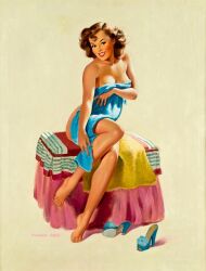 50's_theme 50s oil pinup pinup_girls vaughan_alden_bass