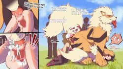 anal animal_genitalia animal_penis arcanine beast_rimming bodily_fluids canid canine canine_genitalia canine_penis cervical_penetration clothing cum cum_inside ejaculation exhibitionism female female_on_feral feral generation_1_pokemon genital_fluids genitals group hilda_(pokemon) human impregnation ineffective_clothing knotting male male/female mammal morpskorp nintendo oral outside_sex ovum penetration penis pokemon pokemon_(species) pokephilia pregnant public rimming selene_(pokemon) sex size_difference sperm_cell sperm_meets_ovum threesome_with_beast vaginal_penetration zoophilia