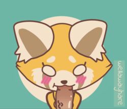 aggressive_retsuko ailurid animated anthro blush blush_lines blush_stickers chibi duo empty_eyes fellatio female first_person_view genitals male male_pov mammal netflix on_model oral oral_penetration penetration penile penis red_panda retsuko sanrio sex shortstack smooth_fur straight wellawayhare