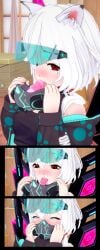 1female 1girls 3d blush bondage cat_ears catgirl cock_gag crying crying_with_eyes_closed crying_with_eyes_open deepthroat deepthroat_gag deepthroat_training dildo_gag dildo_mask dildo_under_mask dildogag face_mask female gag gag_under_mask gagged hakurou2232 hidden_gag oral_object_insertion penis_gag red_eyes sex_slave slave slave_girl slave_training sub submissive submissive_female training white_hair