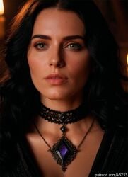 1female 1girls ai_generated black_hair female high_resolution highres portrait the_witcher_3:_wild_hunt vs233 yennefer