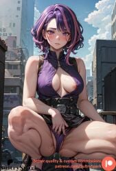 1girls ai_generated artist_name boku_no_hero_academia breasts breasts breasts_out commission female female female_masturbation female_only girl lady_nagant looking_at_viewer masturbating masturbation muscular_thighs my_hero_academia outdoor outdoors patreon patreon_username pink_hair purple_hair purple_outfit pussy_ejaculation pussy_juice pussy_juice_drip solo spread_legs spreading spreading_legs sultryspark tits_out