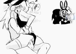 2boys blue_(project_remix) blush bunny_boy bunny_costume bunnysuit dominant_male gay guest_(roblox) noob penetration project_remix red_(project_remix) roblox roblox_game robloxian sex source_request submissive_male tagme