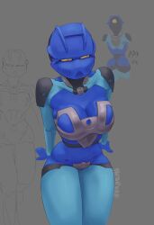 armor bionicle blue_body blue_skin gali gali_nuva mask neoruke robot robot_girl