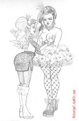 duchess_swan ever_after_high faybelle_thorn mcvveigel monochrome tagme yuri