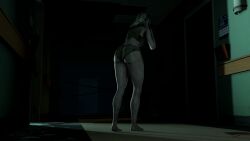 1girls 3d ass ass_focus backboob chonkus clothed crying female_only grey_hair grey_skin left_4_dead left_4_dead_2 nightmare_waifu sfm solo source_filmmaker standing walking witch_(left_4_dead) zombie zombie_girl