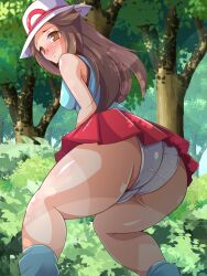 ass female human jpeg leaf_(pokemon) panties pokemon tagme upskirt