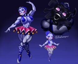 animatronic animatronic_female animatronic_girl art artist ballora ballora_(fnafsl) big_thighs breasts breasts chibi closed_eyes dance dancer dancer_girl dancer_outfit dancing female five_nights_at_freddy&#039;s five_nights_at_freddy&#039;s_sister_location fnaf fnaf_sister_location fnaf_sl rakoongrey robot robot_girl sister_location thick_thighs