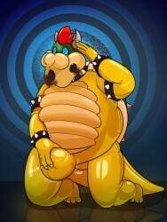 absurd_res bowser drone drowser hi_res latex male_focus male_only mario_(series) nintendo null_bulge solo_male xyldroth_(artist)