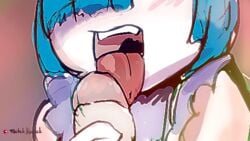 1boy 1girls 2020 animated blowjob blue_eyes blue_hair blush fellatio foreskin hair_over_one_eye handjob oral pale_skin patreon_username penis penis_lick re:zero_kara_hajimeru_isekai_seikatsu rem_(re:zero) tochekpochek tongue tongue_out uncut