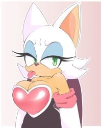 anthro bat bat_humanoid bat_wings big_breasts female female female_focus female_only furry furry_female furry_only rouge_the_bat sega sonic_(series) sonic_the_hedgehog_(series) sticking_tongue_out tag-a-long