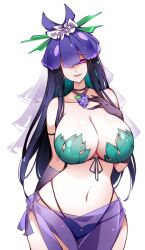 1girls 2d bare_shoulders belly belly_button big_breasts black_hair bra breasts breasts_bigger_than_head cleavage covered_eyes female gloves grapes hair_ornament head_ornament hips long_hair looking_at_viewer obscured_eyes panties purple_eyes raptor7 seductive_look seductive_smile smile solo source standing thin_waist touhou underwear white_background wide_hips yomotsu_hisami