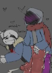 clothed cum dust_sans dusttale gay killer_sans killer_sans_(fan_character) pun_lord sans sans_approved sans_au sanscest something_new undertale undertale:something_new