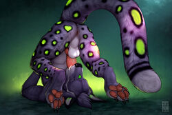 anchee animal_genitalia animal_penis anthro autofellatio balls bodily_fluids canid canine canine_penis canis cum cum_in_mouth cum_in_own_mouth cum_in_self cum_inside cum_on_face cum_on_own_face cum_on_self felid genital_fluids genitals hybrid knot male male_only mammal masturbation oral oral_masturbation pantherine paws penile penile_masturbation penis snow_leopard solo wolf