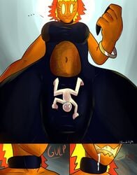 demonkitty giantess haloween macro orange_skin pussy vore