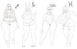 aquarius capricorn high_heels horns huge_ass huge_breasts milf pisces sagittarius sunnysundown swimsuit wide_hips