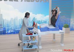 2girls 3d barefoot caitlyn_connors faith_connors faith_connors_(mirror's_edge_catalyst) feet female female_only fully_clothed isabel_kruger mirror's_edge mirror's_edge_catalyst shoes shoes_removed tickling ticklishpixels