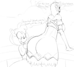 2girls amy_rose ass big_ass bimbo breasts denizen1414 elisamy furry gigantic_breasts height_difference huge_ass huge_breasts human hyper_ass hyper_breasts large_breasts monochrome princess_elise size_difference sketch sonic_(series) sonic_2006 sonic_the_hedgehog_(series) source_request yuri