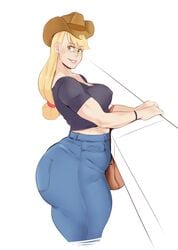 1girls 2020 applejack applejack_(mlp) ass big_ass big_butt blonde blonde_hair blue_eyes bottom_heavy breasts butt cowboy_hat denim denim_clothing fat_ass female female_only freckles friendship_is_magic hasbro hat huge_ass jeans large_ass long_hair looking_at_viewer my_little_pony my_little_pony_friendship_is_magic pants ponytail smooth_skin solo solo_female sunnysundown t-shirt thick_ass thick_thighs tight_clothes tight_clothing tight_jeans tight_pants v-neck voluptuous wide_hips