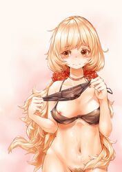 bottomless bra breasts nipples pantsu pubic_hair pussy_juice wei_yu