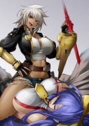 big_breasts blazblue bullet_(blazblue) clothed_female female female_focus female_only mai_natsume short_hair solo solo_female solo_focus sowel_(sk3)