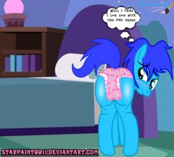 ass balls clothing equid equine fan_character genitals hasbro hi_res horse male male_only mammal my_little_pony pegasus pony semi-anthro solo starpaint0011 underwear wings