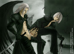 final_fantasy final_fantasy_vii final_fantasy_vii_advent_children kadaj male_only sephiroth tagme