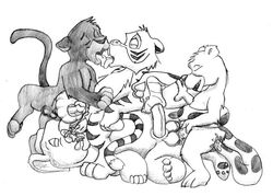 bagheera baloo colonel_hathi disney feral furry furry_only gay jungle_cubs kaa male male_only no_humans shere_khan the_jungle_book unknown_artist yaoi